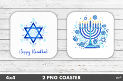 Hanukkah Coaster PNG. Happy Hanukkah PNG Product Image 1