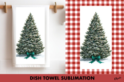 Christmas Dish Towel PNG. Rhinestone Christmas Tree PNG Product Image 1