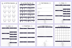 2026 Magical Moon &amp; Tarot Journal Canva Templates Product Image 4