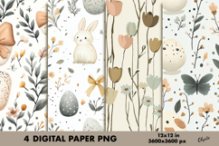 Easter Digital Paper PNG, Easter Background PNG Product Image 1