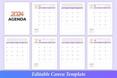 Editable 2024 Planner &amp; Agenda Canva Interior Product Image 4
