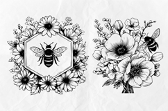 Honeycomb Bee SVG Bundle for Laser Product Image 4