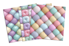 Pastel Quilted Puff Seamless Pattern and Digital Paper Product Image 5