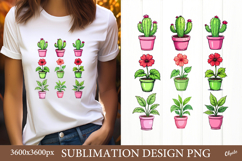 Home Plant Sublimation. Floral Tshirt Sublimation PNG Product Image 1