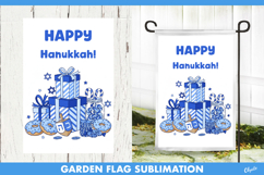 Hanukkah Garden Flag PNG, Happy Hanukkah Sublimation Product Image 1