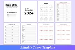 Editable 5 Years Monthly Planner 2024-2028 Canva Product Image 4