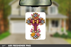Easter Cross, Leather Religious Cross, Air Freshener PNG Product Image 1