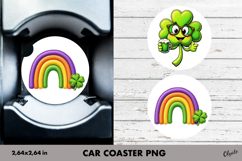 Patrick’s Day Car Coaster PNG, Irish Design PNG Product Image 1