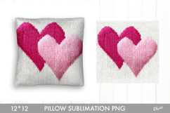 Crochet Pink Pillow Sublimation PNG Product Image 1