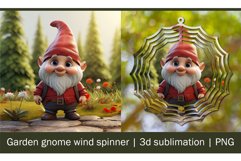 Garden gnome wind spinner | 3d sublimation | PNG Product Image 1