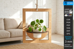 Hanging Plant Pot Holder Laser Cut Bundle | Flowerpot Hanger Product Image 7