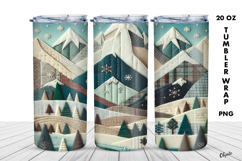 Winter Rustic Patchwork Sublimation. 20 OZ Tumbler Product Image 1