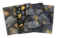 Rock and Gold Glitter Seamless Pattern and Digital Paper Product Image 4