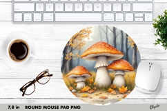 Mushrooms Mouse Pad, Round Mouse Pad PNG Product Image 1