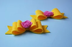 Hair bow with flowers SVG, Cute bow, Classic hair bow svg Product Image 2