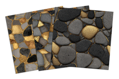 Stone and Gold Seamless Pattern and Digital Paper Design Product Image 4