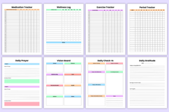 2026 Wellness &amp; Lifestyle Organizer Canva Templates Product Image 4