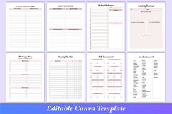 Editable 2024 Anxiety &amp; Depression Planner Canva Template Product Image 4