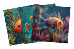 Watercolor Forest Landscape Digital Paper Background Product Image 4