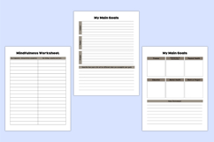 Mental Health &amp; Daily Focus Organizer Canva templates Product Image 4