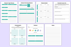 2026 Podcast Journal Canva Templates Product Image 5