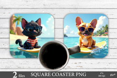 Summer Coaster. Surf Board Animal PNG Product Image 1