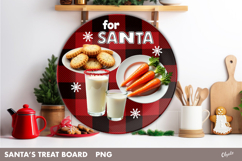 Cookies for Santa Plate Sublimation PNG Product Image 1
