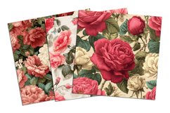 Summer Shabby Roses Seamless Pattern and Digital Paper Product Image 4