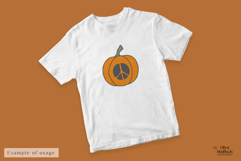 Groovy Autumn Clipart. Retro Autumn Doodles PNG Set Product Image 3
