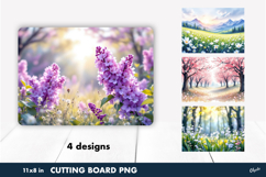 Spring Landscape Cutting Board PNG Product Image 1