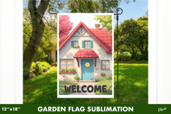 Spring Garden Flag PNG, Welcome Garden Flag PNG Product Image 1