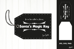 Santa’s Magic Key, Black and White EPS, SVG, PNG Product Image 1