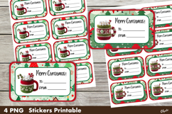 Christmas Gift Stickers PNG. Merry Christmas Stickers PNG Product Image 1