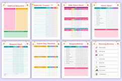 Rainbow Kids Chore Workbook | Routine &amp; Habits Canva Kdp Product Image 4