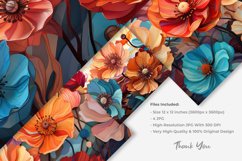 Colorful Flowers Digital Paper Product Image 4
