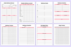 2026 Wellness Journal Bundle Canva Template Product Image 4