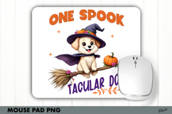 Halloween Mouse Pad Sublimation PNG. Dog Halloween PNG Product Image 1