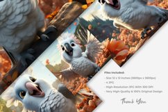 3D Cute Parrot Baby Digital Paper Product Image 4