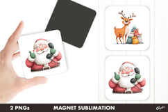 Christmas Eve Magnet PNG. Fridge Magnet PNG Product Image 1