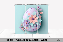 Easter Egg Tumbler Sublimation, 20 OZ Tumbler Wrap PNG Product Image 1