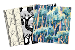 Brichwood Trees Seamless Pattern and Digital Paper Design Product Image 4