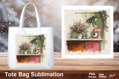 Retro Kitchen Mixer Sublimation, Tote Bag PNG Product Image 1