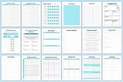 2025 Depression &amp; Anxiety Workbook Canva templates Product Image 4