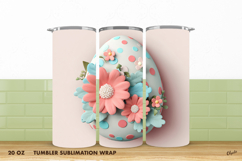 Easter Egg Tumbler Sublimation, 20 OZ Tumbler Wrap PNG Product Image 1