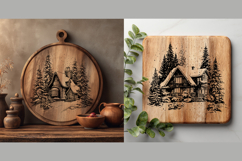 Cottagecore Cutting Board 3D Illusion Laser Engraving File, Product Image 4