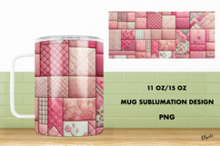 Patchwork Mug Sublimation. 11 OZ, 15 OZ Mug Product Image 1