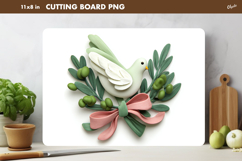 Easter Kitchen Cutting Board PNG, Easter Flower Bouquet Product Image 1