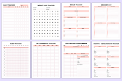 2026 Habit &amp; Fitness Tracker Canva Templates Product Image 4