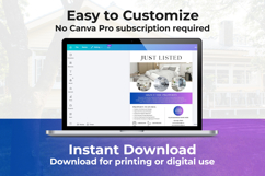 Just Listed Real Estate Flyer, Canva Editable Open House Sig Product Image 4