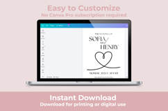 Minimalist Wedding Invitation Canva Template Product Image 4
